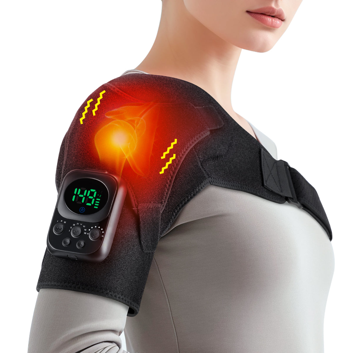 Épaulière chauffante et massante REFLOW pour l'épaule