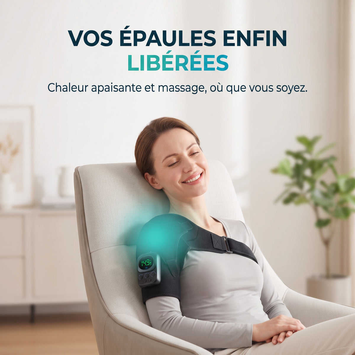 Épaulière Chauffante & Massante Pro