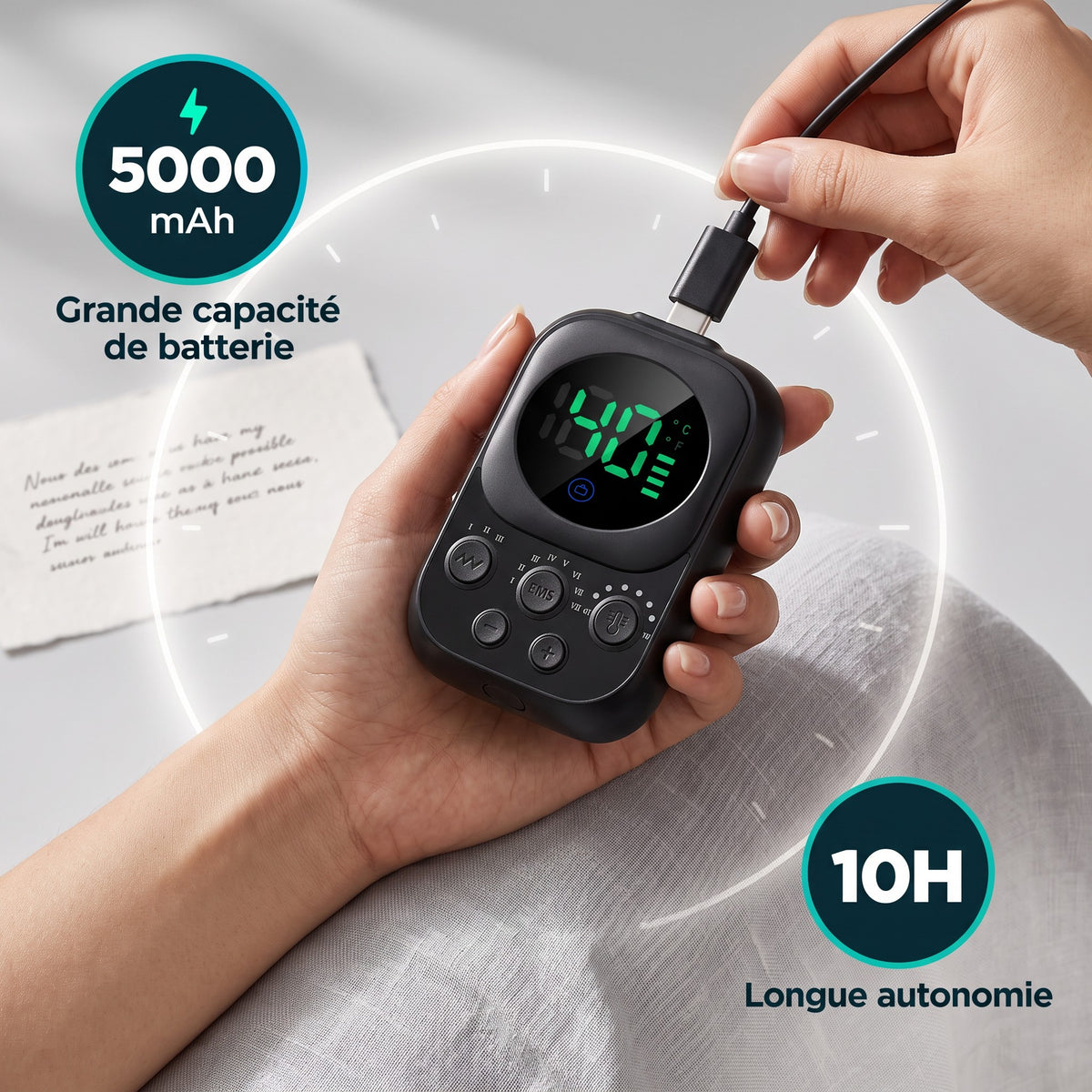 Épaulière Chauffante & Massante Pro