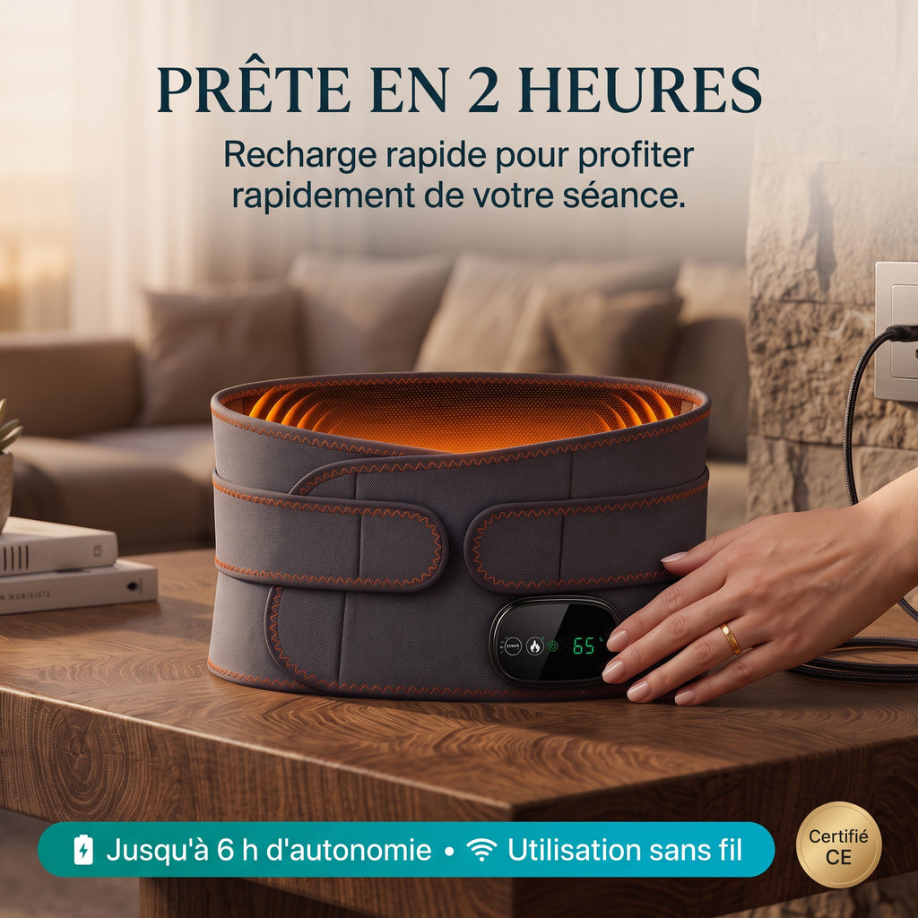 Ceinture Lombaire Chauffante & Massante Pro