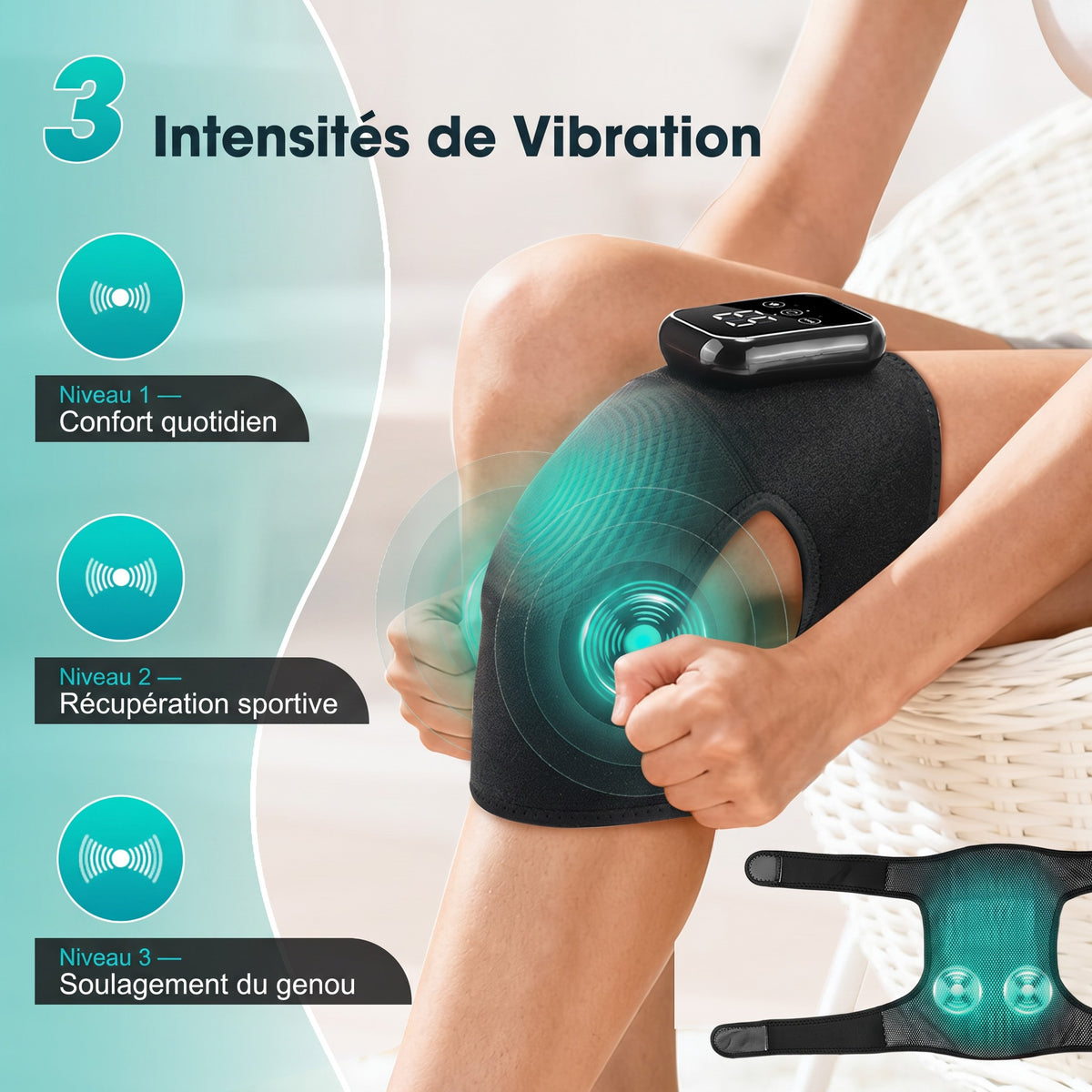 Genouillère Chauffante & Massante Pro