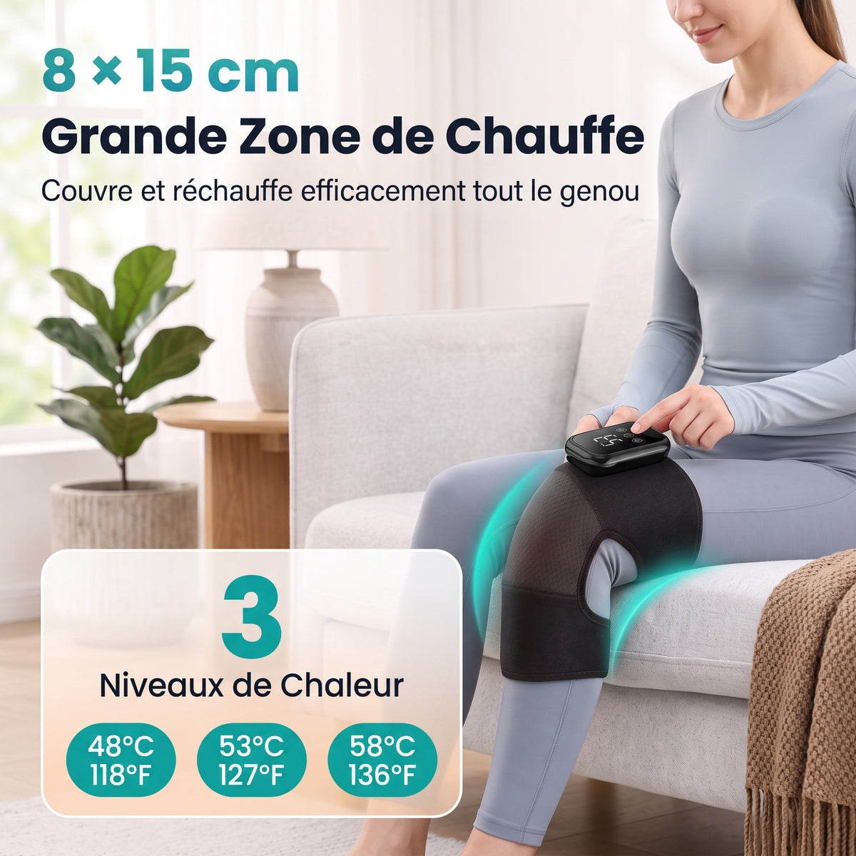 Genouillère Chauffante & Massante Pro